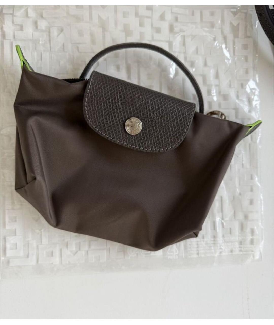 LONGCHAMP Коричневая сумка с короткими ручками, фото 5