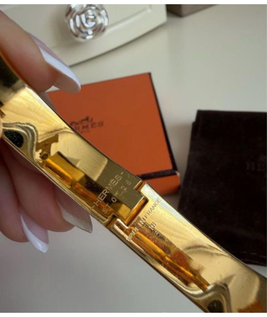 HERMES Белый металлический браслет, фото 3