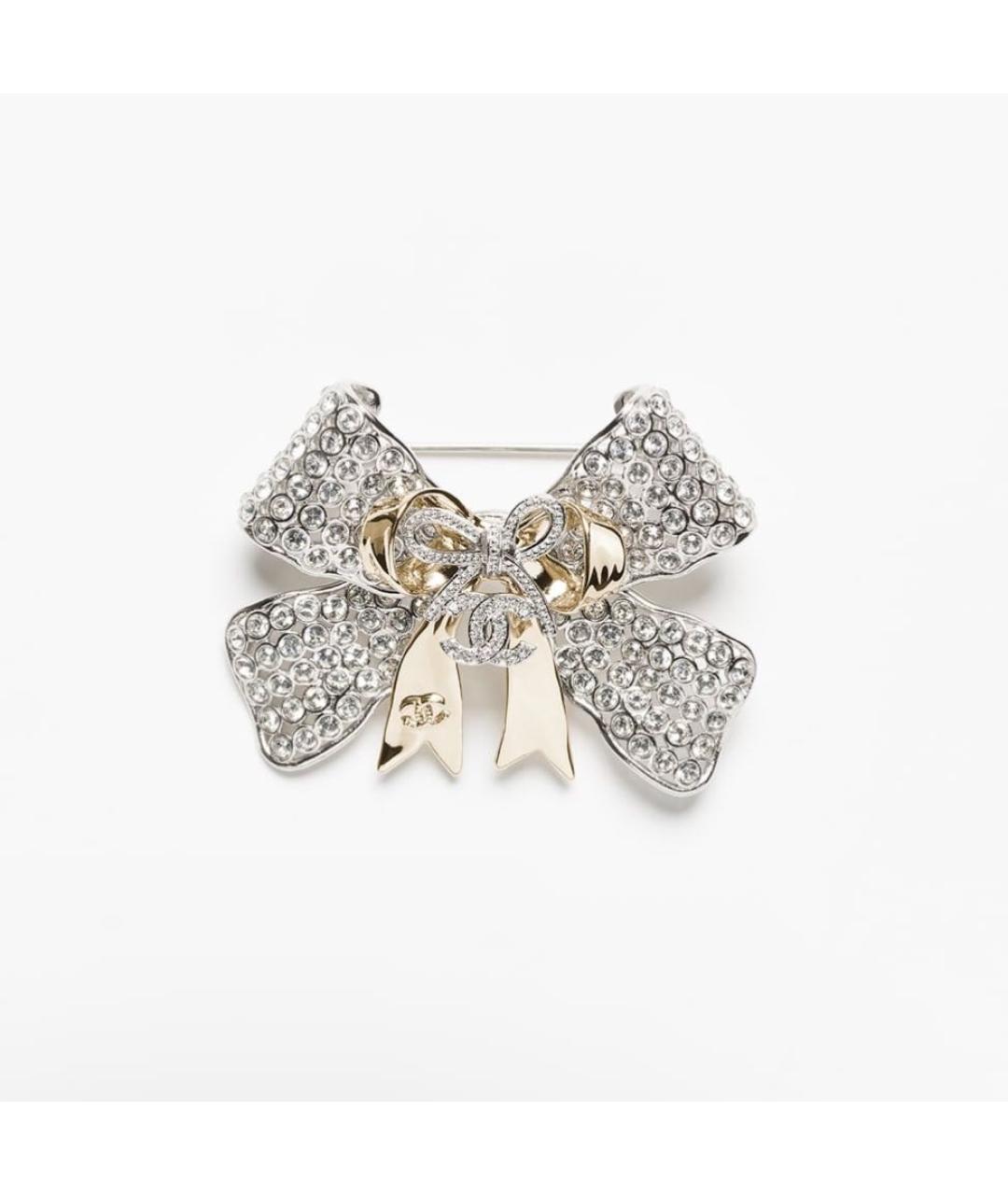 CHANEL Серебряная металлическая булавка / брошь, фото 3