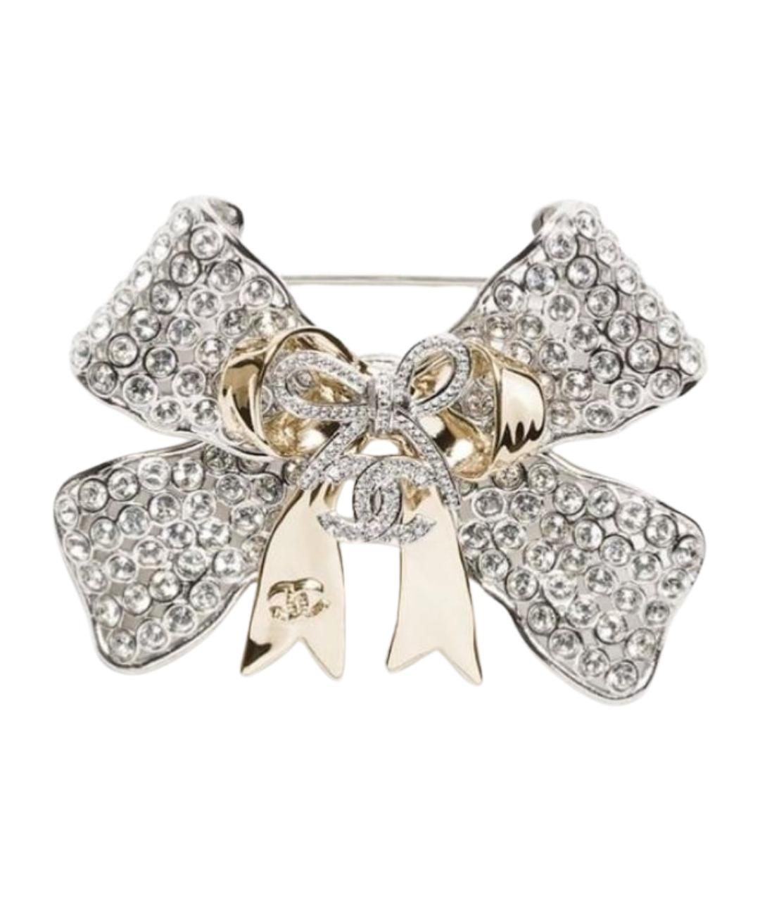 CHANEL Серебряная металлическая булавка / брошь, фото 1