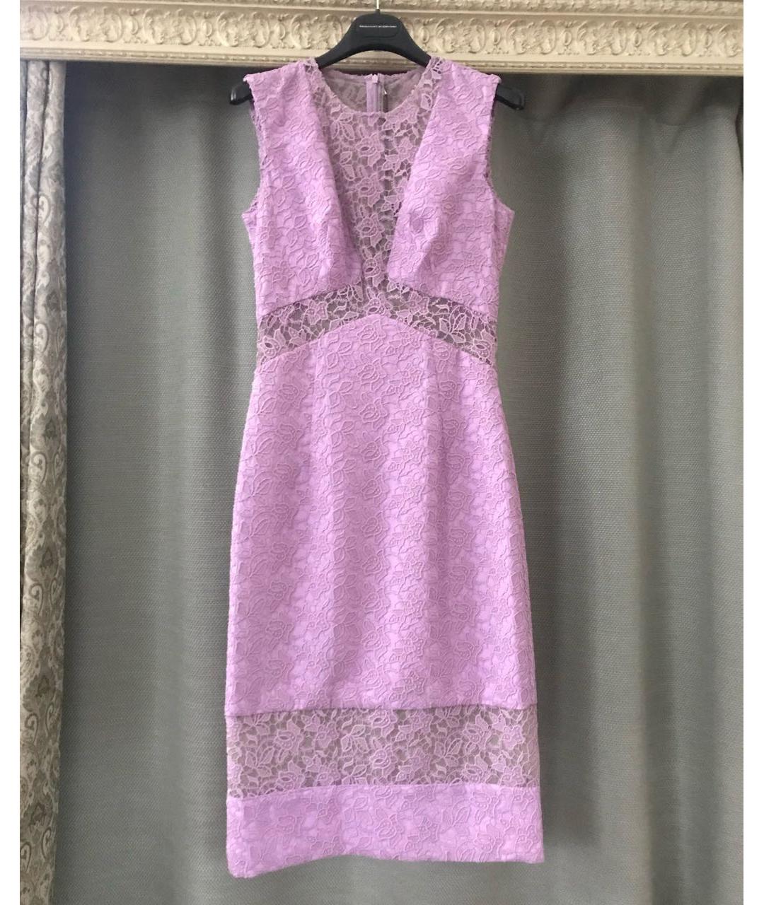 ERMANNO SCERVINO Розовое полиэстеровое коктейльное платье, фото 5