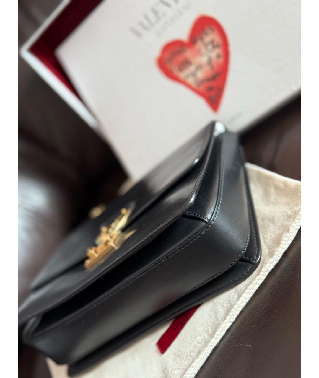 VALENTINO Темно-синяя кожаная сумка через плечо, фото 6