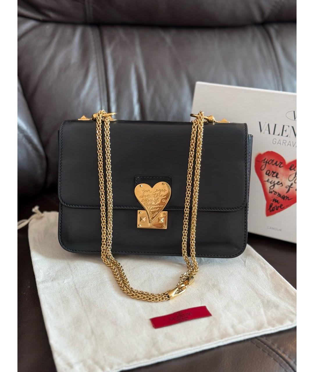 VALENTINO Темно-синяя кожаная сумка через плечо, фото 9