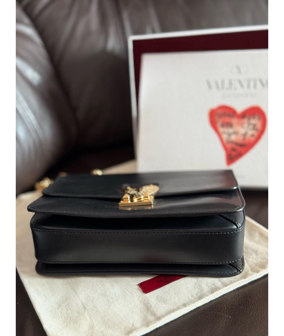 VALENTINO Темно-синяя кожаная сумка через плечо, фото 5