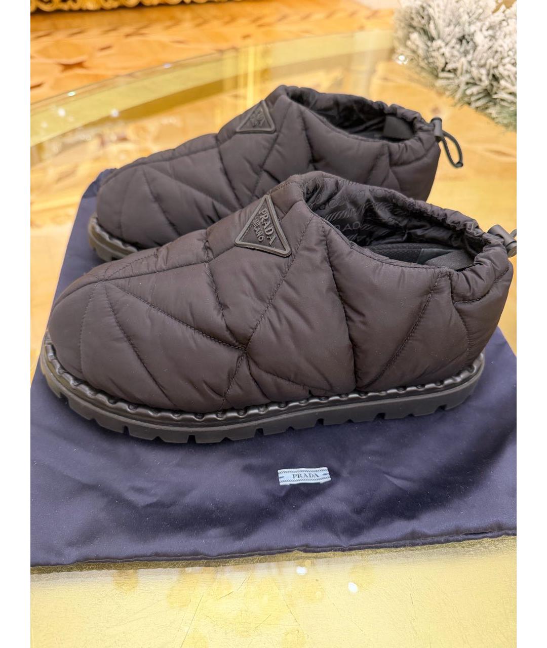 PRADA Черные неопреновые полусапоги, фото 3