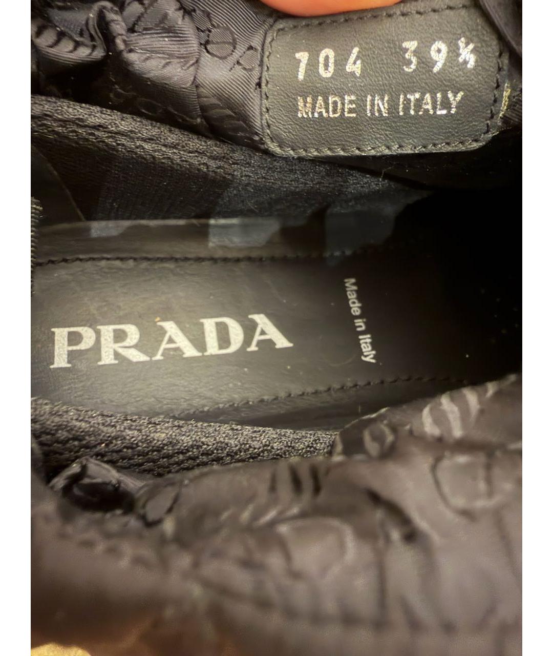 PRADA Черные неопреновые полусапоги, фото 5
