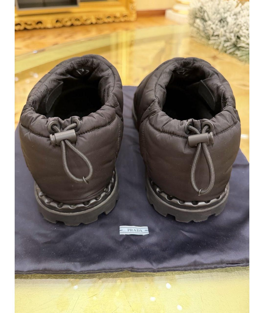 PRADA Черные неопреновые полусапоги, фото 4