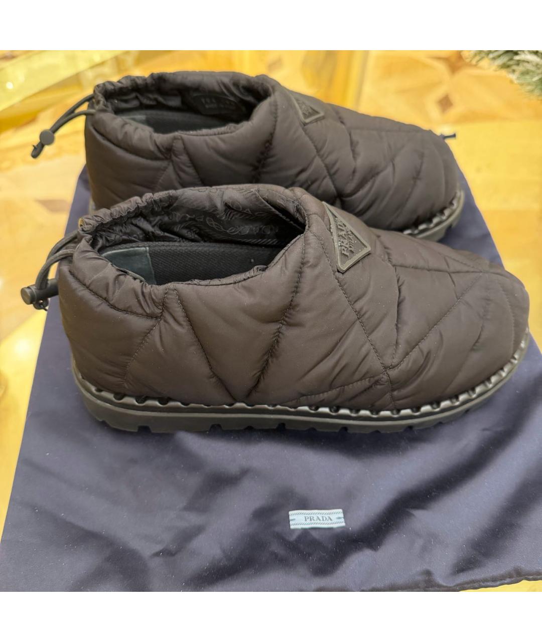 PRADA Черные неопреновые полусапоги, фото 8