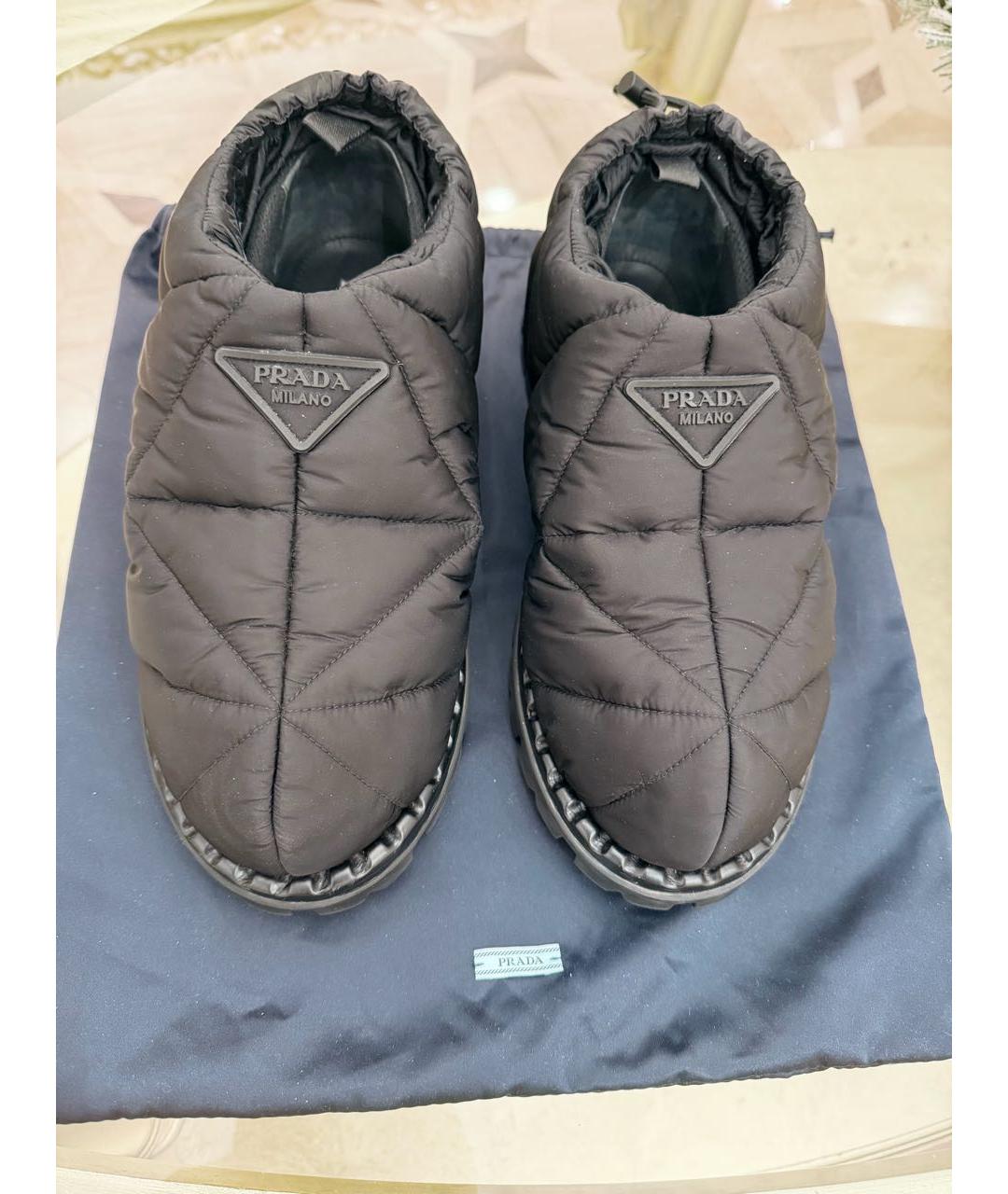 PRADA Черные неопреновые полусапоги, фото 2