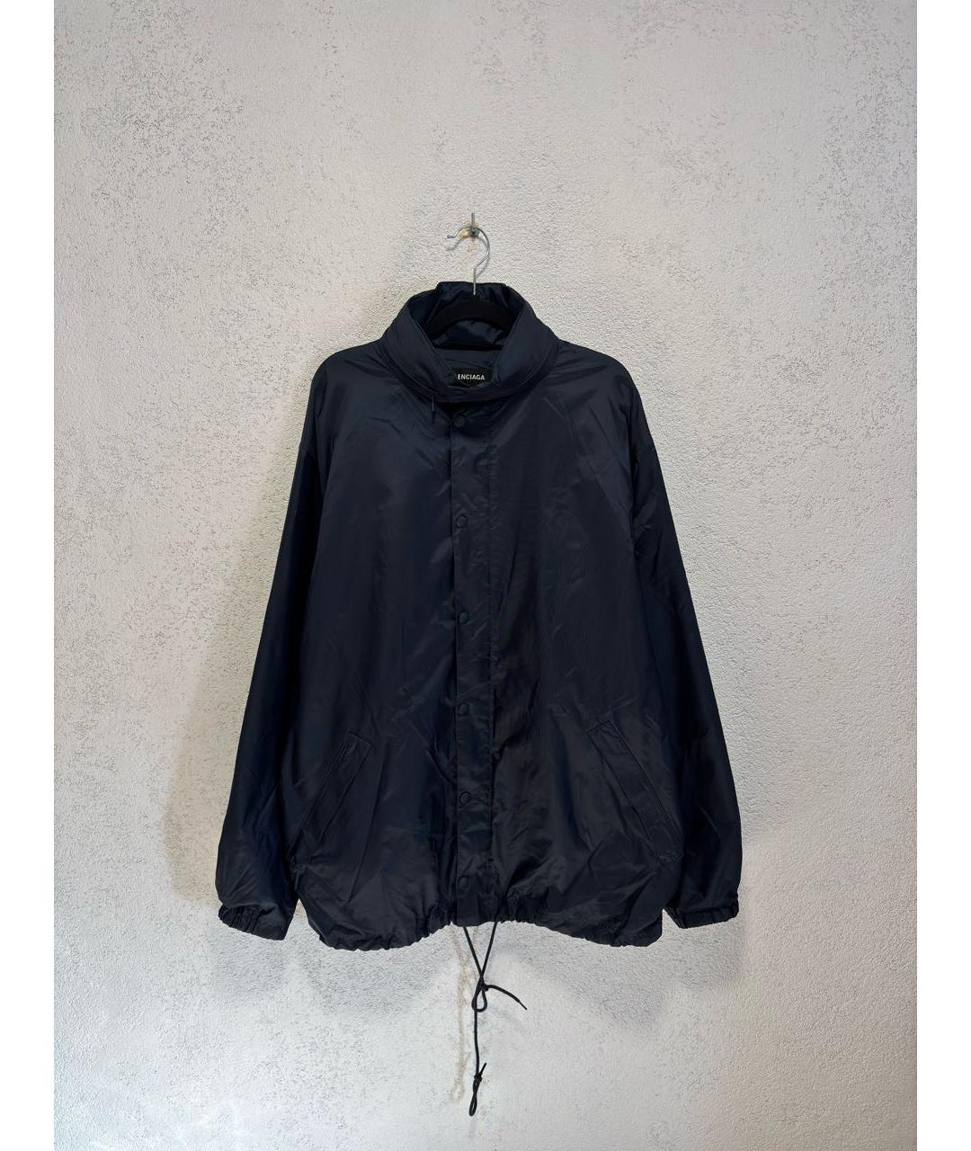 BALENCIAGA Темно-синяя полиамидовая куртка, фото 4