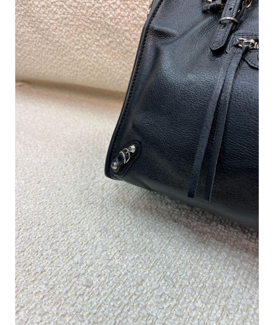 BALENCIAGA Черная кожаная сумка с короткими ручками, фото 8