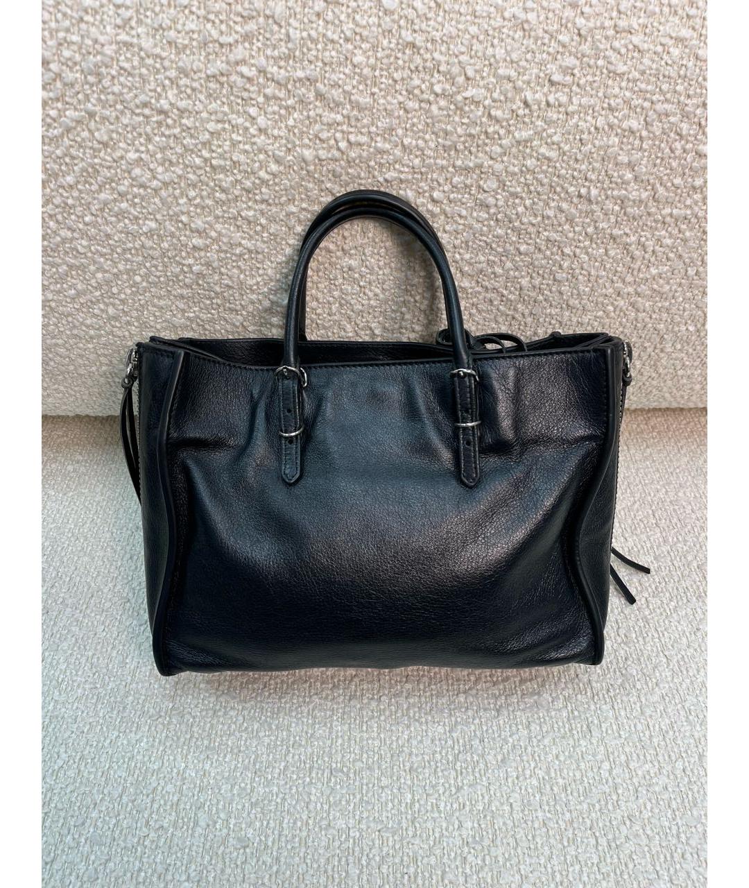 BALENCIAGA Черная кожаная сумка с короткими ручками, фото 3