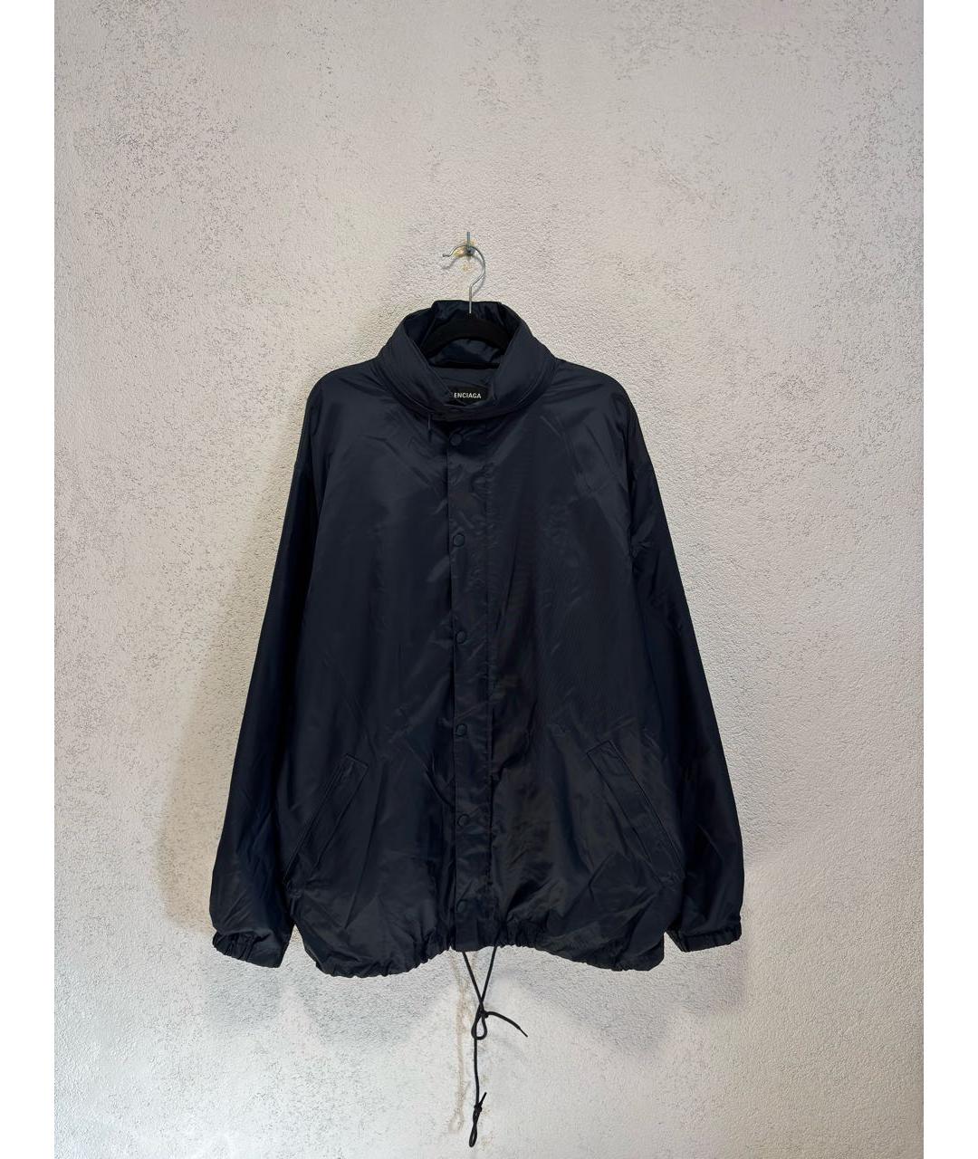 BALENCIAGA Темно-синяя полиамидовая куртка, фото 4