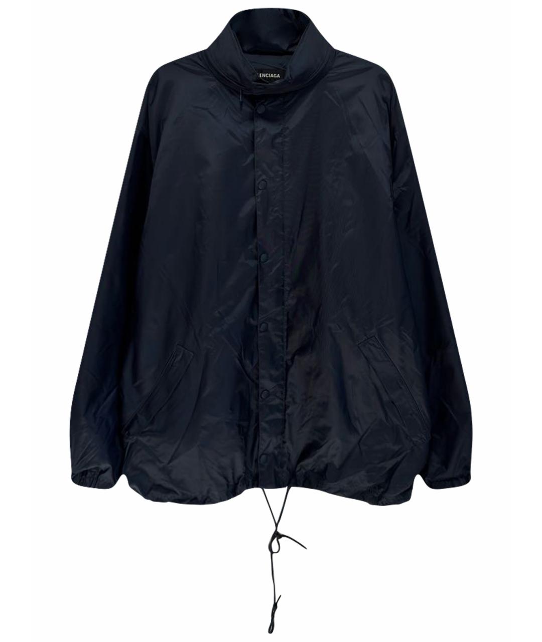 BALENCIAGA Темно-синяя полиамидовая куртка, фото 1