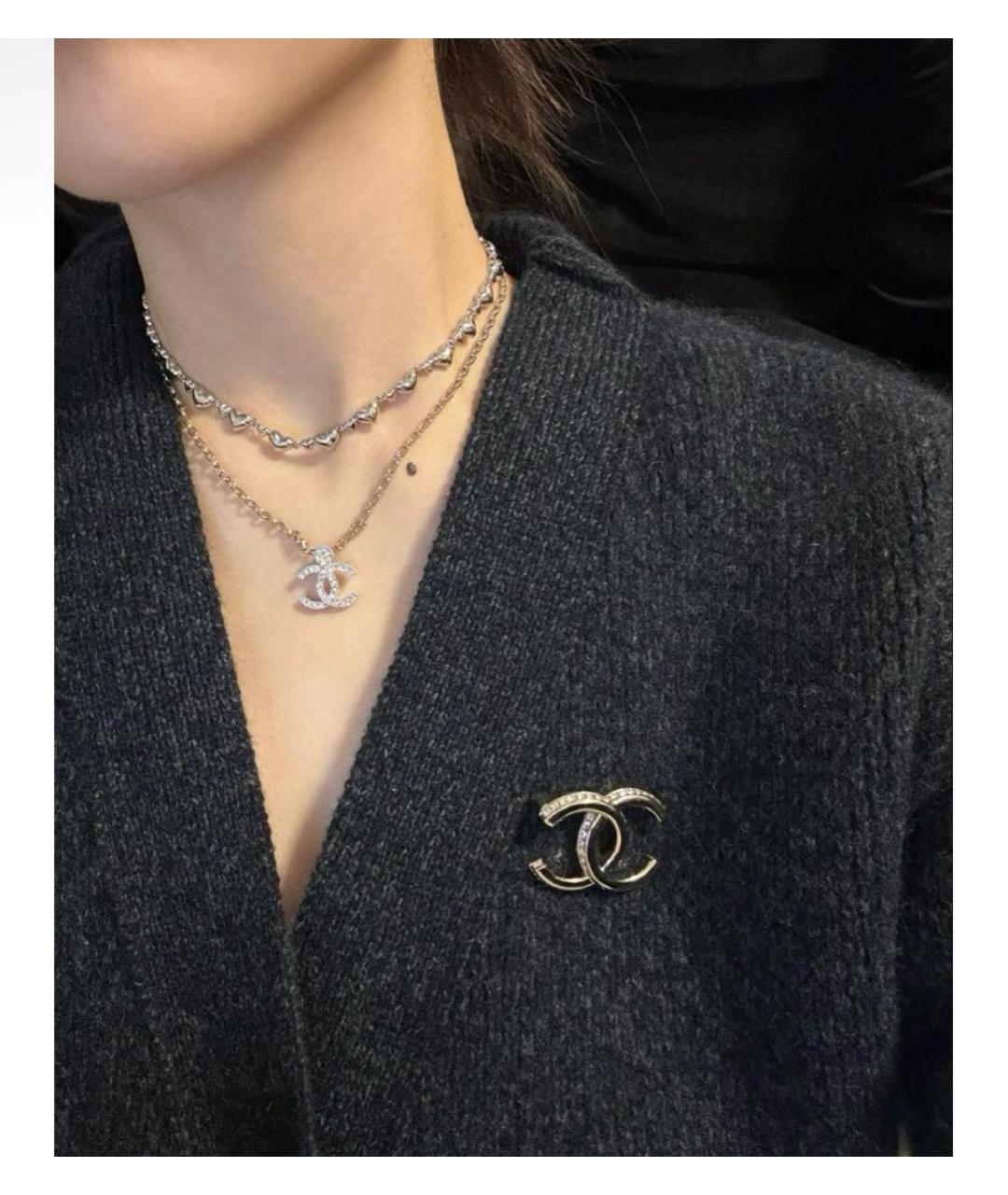 CHANEL Золотое металлическое колье, фото 4