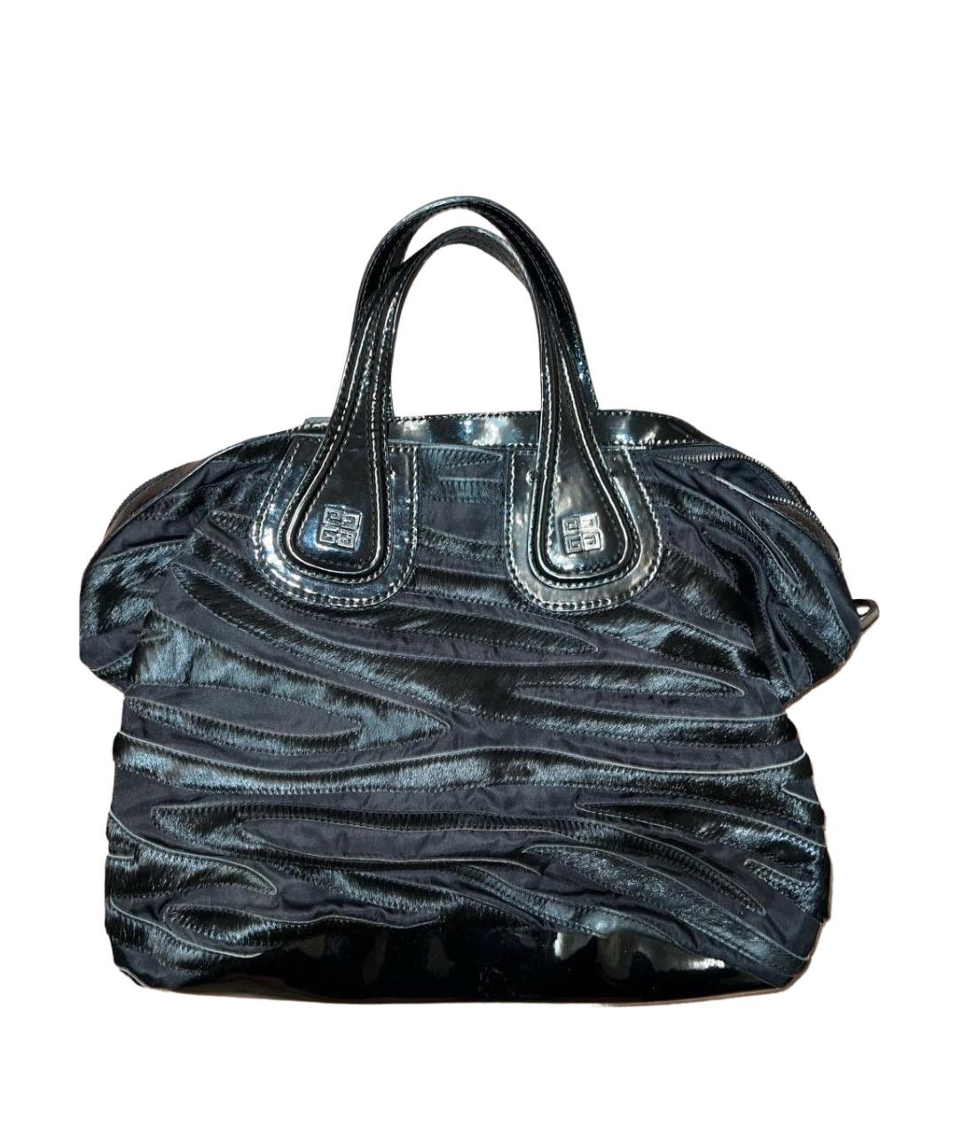 GIVENCHY Черная меховая сумка с короткими ручками, фото 1