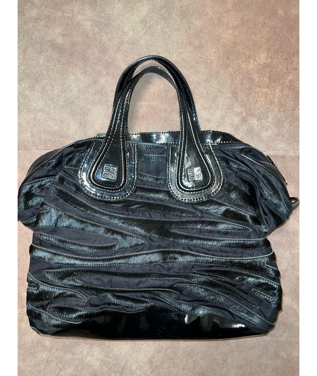 GIVENCHY Черная меховая сумка с короткими ручками, фото 4