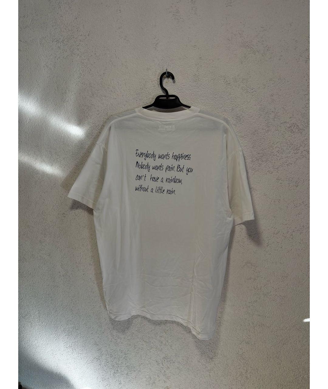 VETEMENTS Белая хлопковая футболка, фото 2