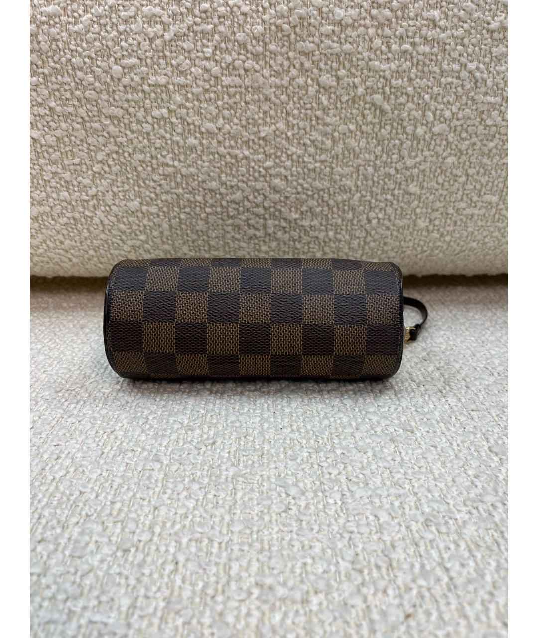 LOUIS VUITTON Коричневая кожаная сумка с короткими ручками, фото 6