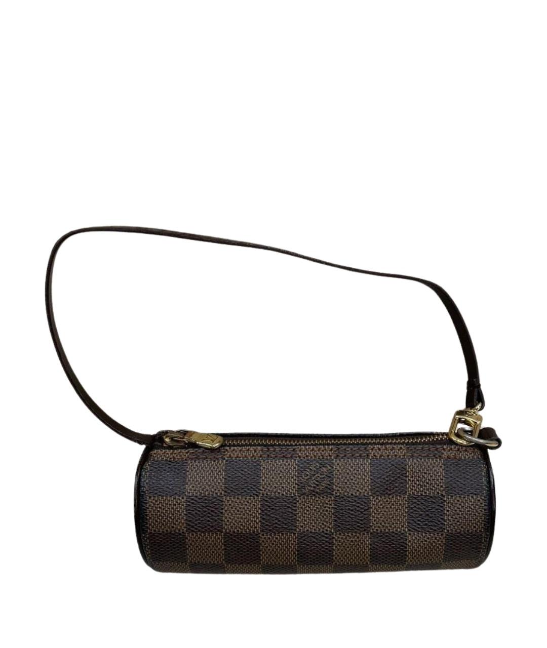 LOUIS VUITTON Коричневая кожаная сумка с короткими ручками, фото 1