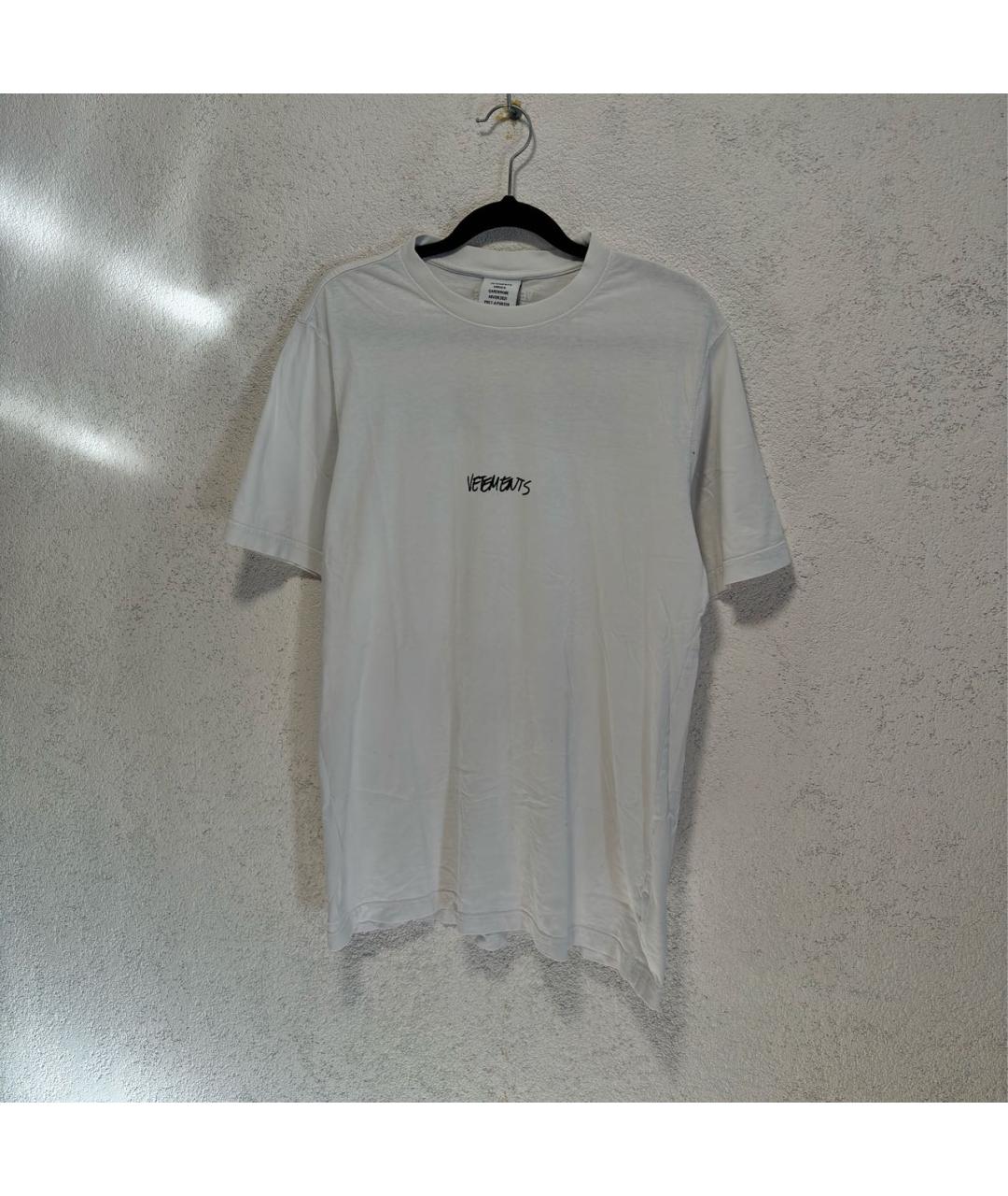 VETEMENTS Белая хлопковая футболка, фото 3