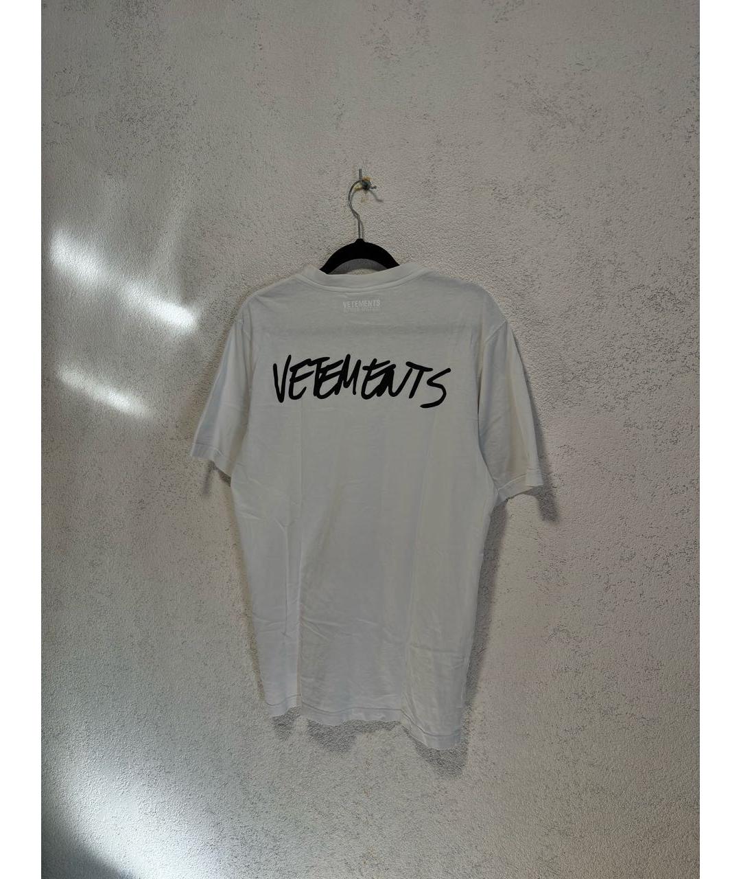VETEMENTS Белая хлопковая футболка, фото 2