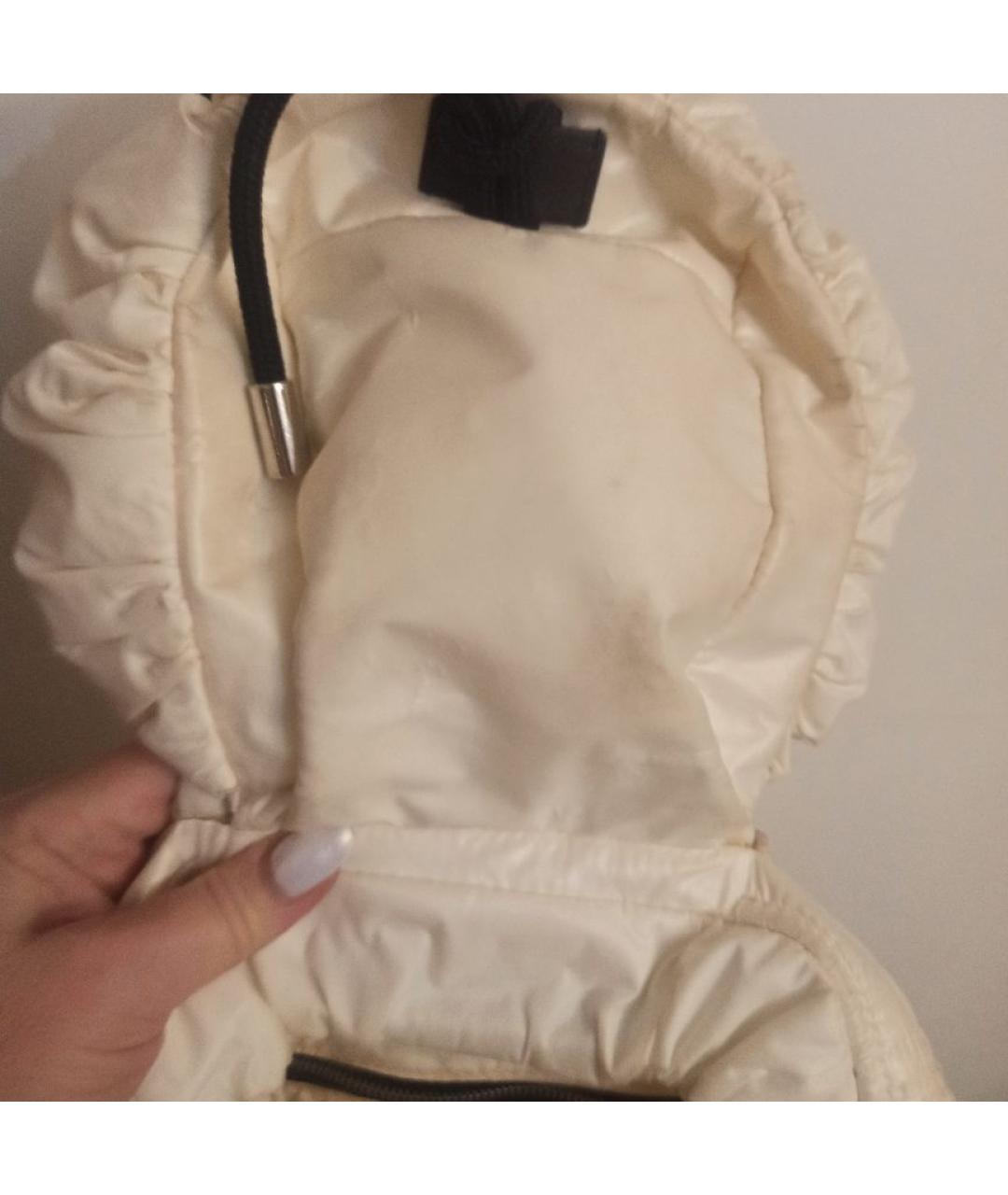 MONCLER Белый тканевый рюкзак, фото 8
