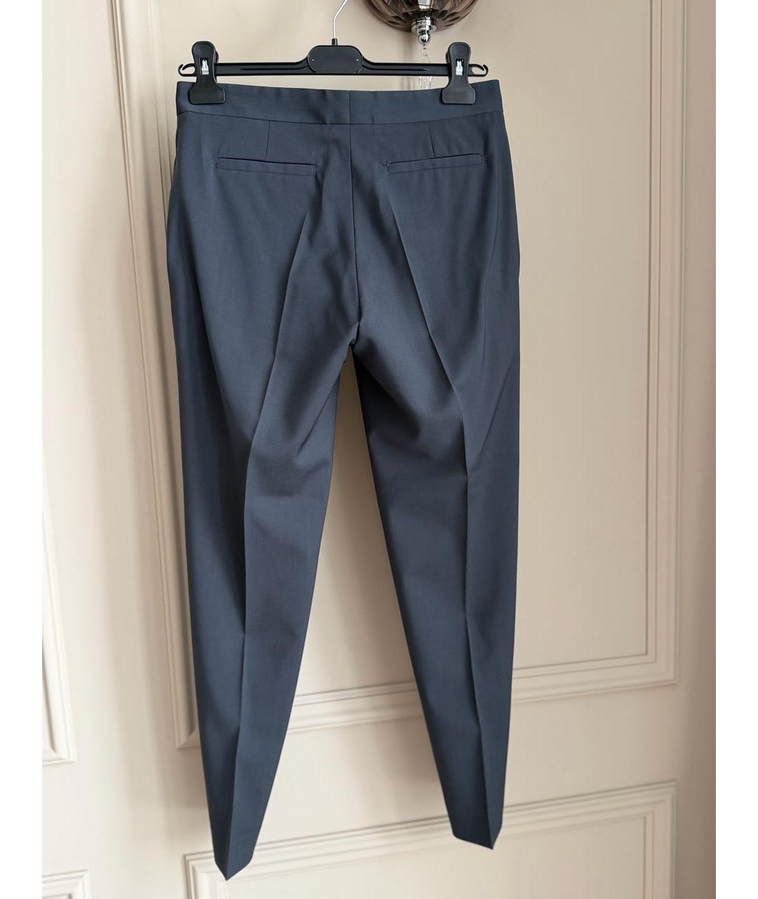 FABIANA FILIPPI Антрацитовые шерстяные брюки узкие, фото 2