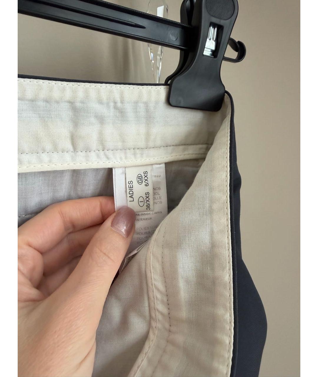 FABIANA FILIPPI Антрацитовые шерстяные брюки узкие, фото 6