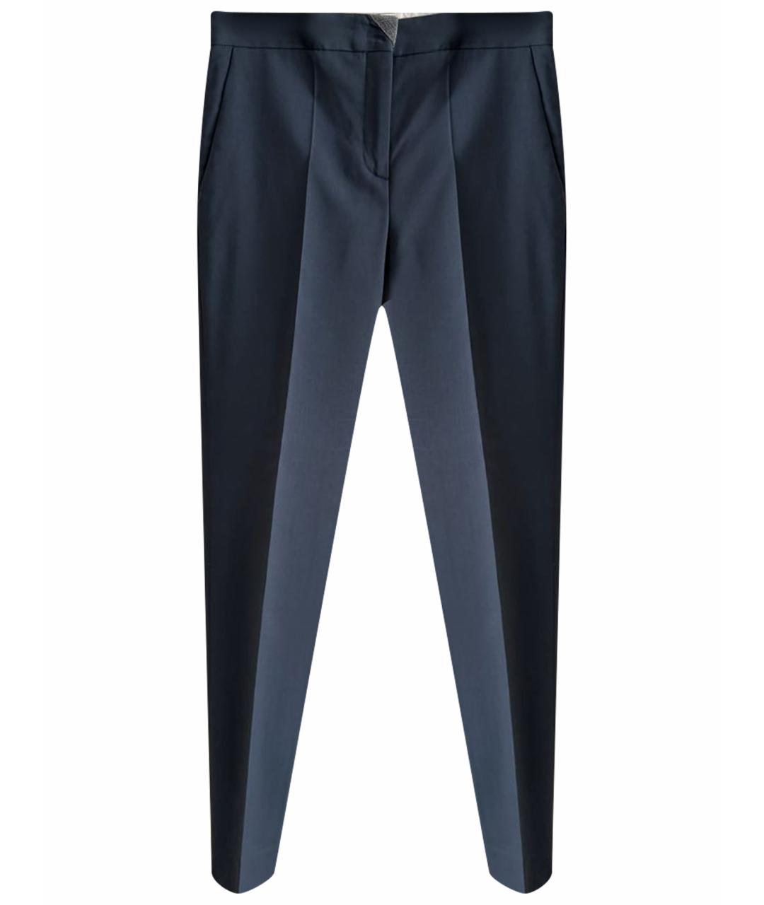 FABIANA FILIPPI Антрацитовые шерстяные брюки узкие, фото 1