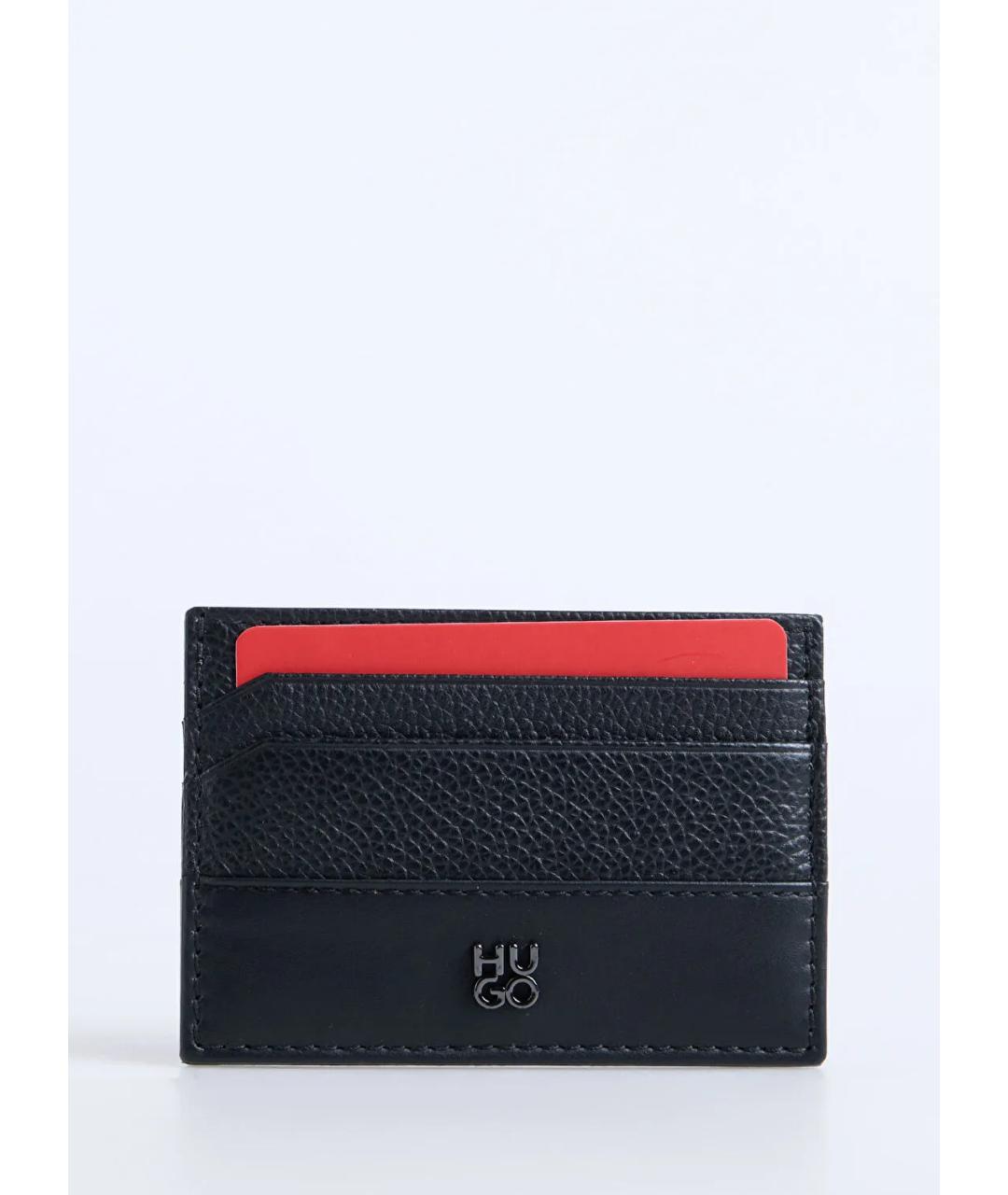 HUGO Темно-синяя кожаная визитница, фото 6