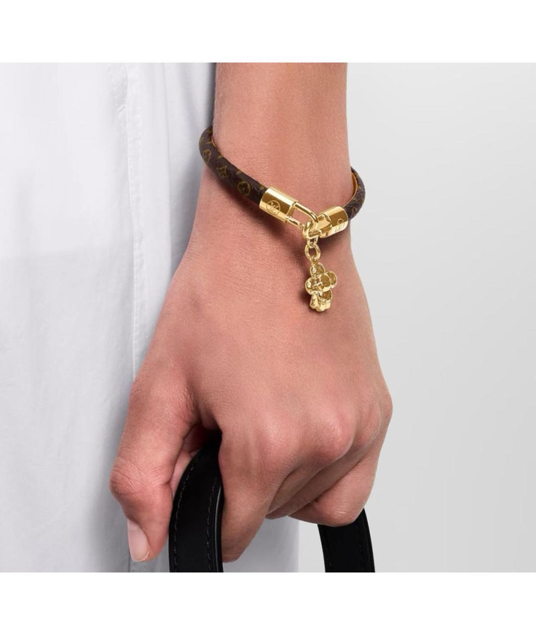 LOUIS VUITTON Коричневый латунный браслет, фото 2