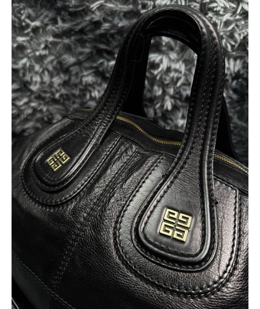 GIVENCHY Черная кожаная сумка с короткими ручками, фото 3