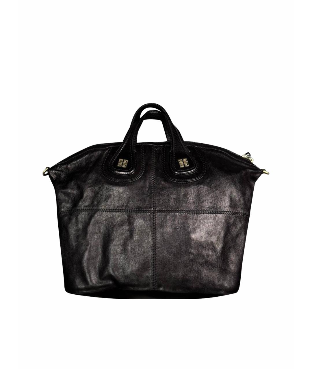 GIVENCHY Черная кожаная сумка с короткими ручками, фото 1