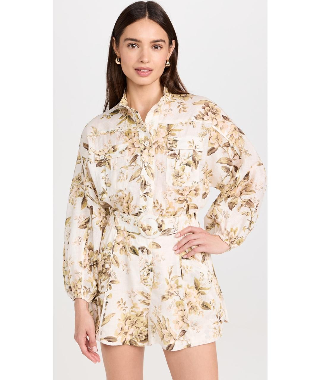 ZIMMERMANN Мульти льняной комбинезон, фото 2