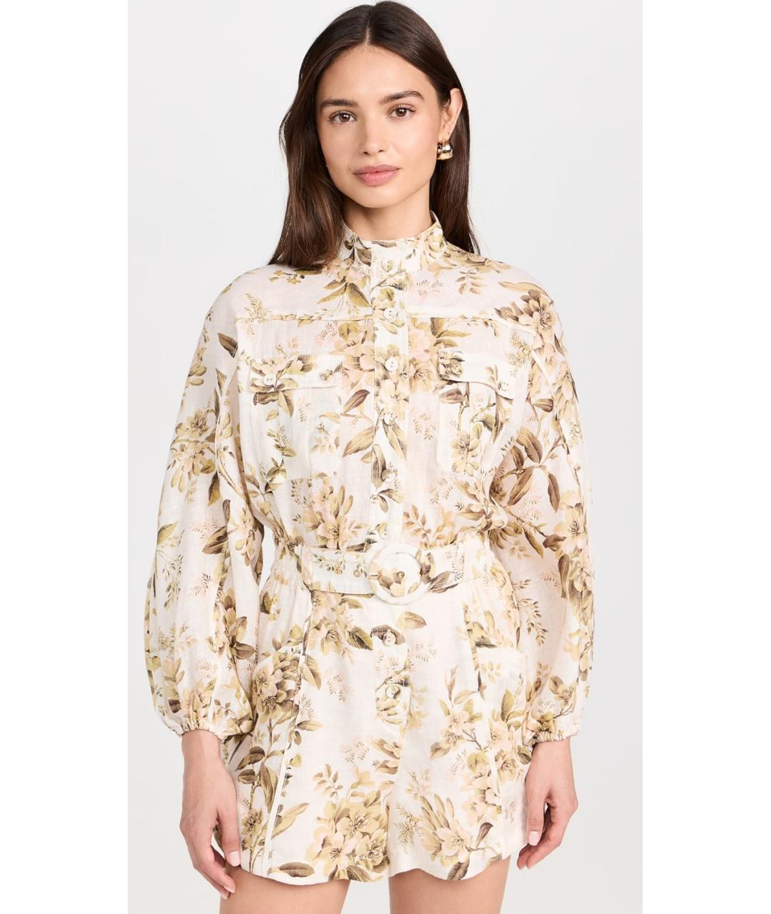 ZIMMERMANN Мульти льняной комбинезон, фото 3