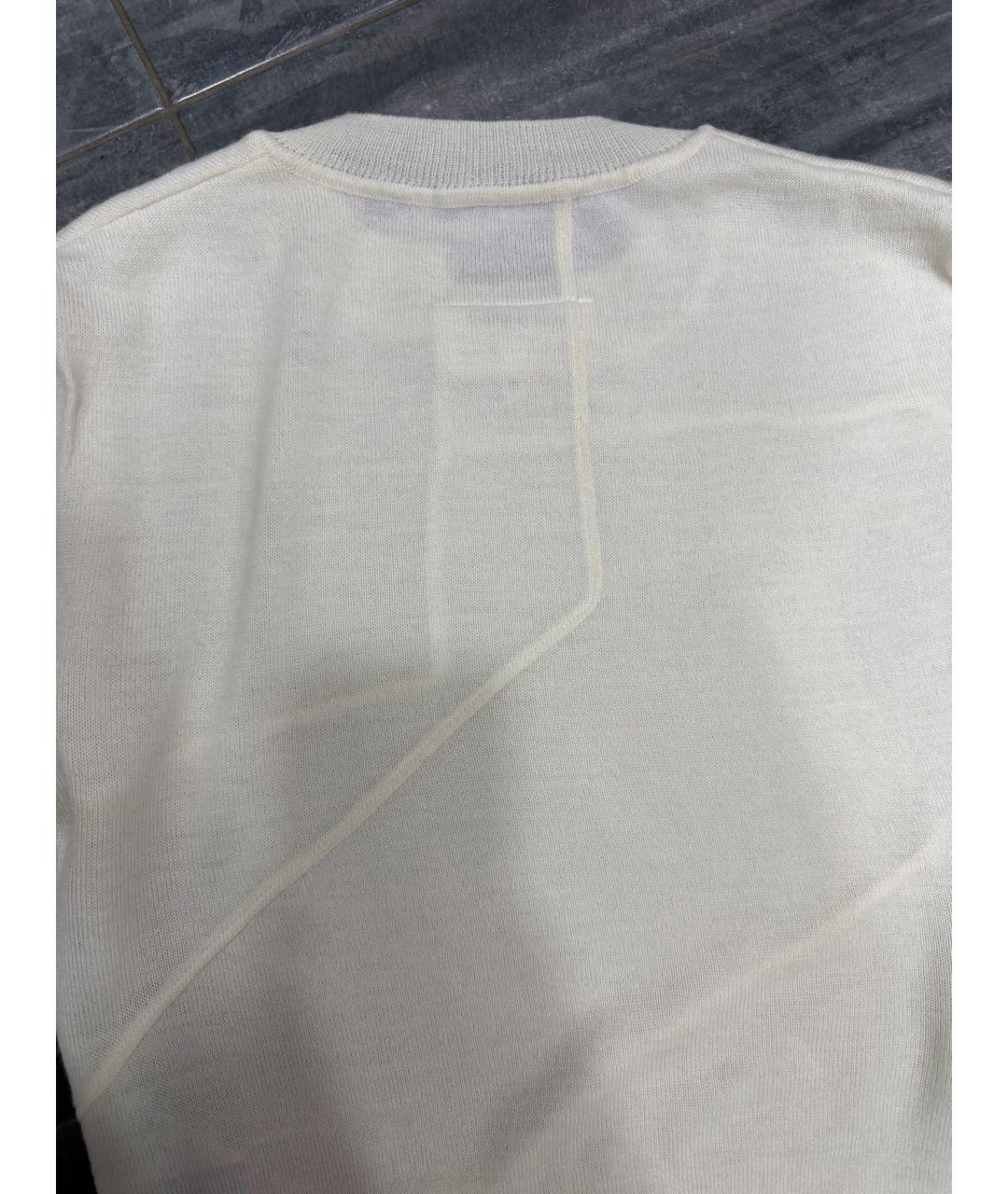 MAISON MARGIELA Белый хлопковый джемпер / свитер, фото 3