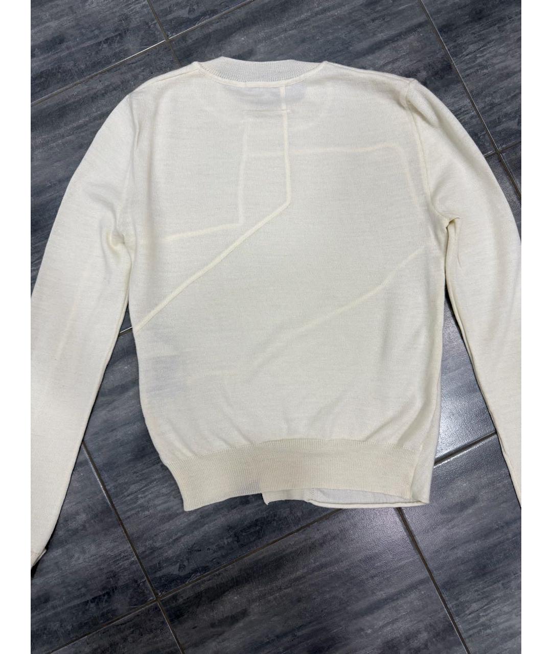 MAISON MARGIELA Белый хлопковый джемпер / свитер, фото 2