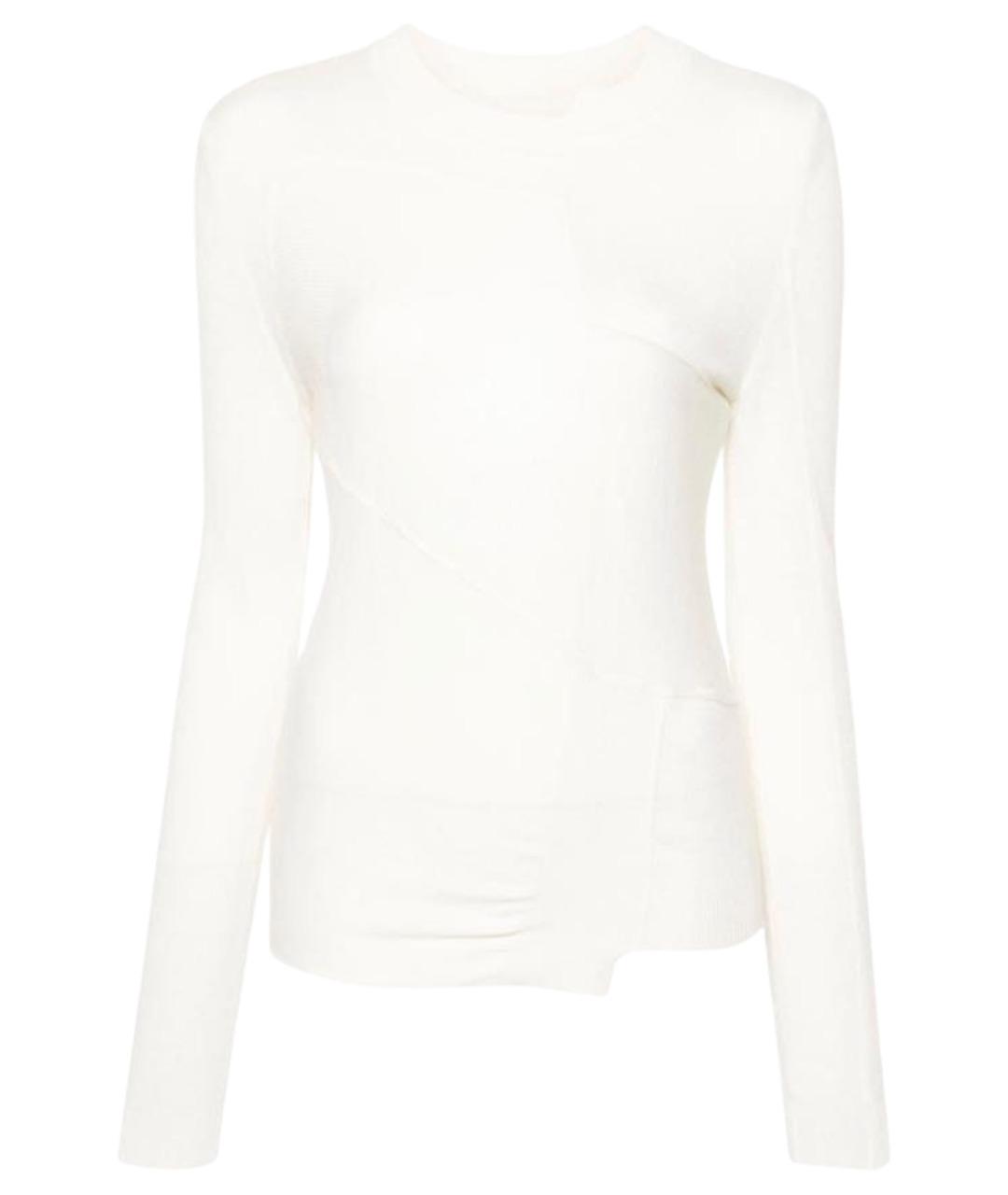 MAISON MARGIELA Белый хлопковый джемпер / свитер, фото 1