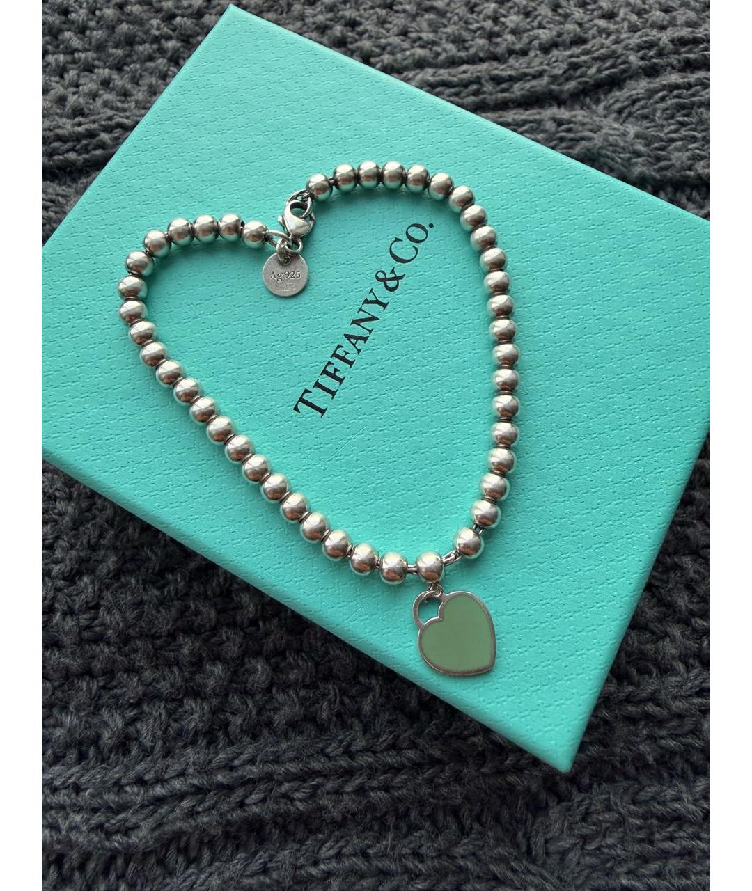 TIFFANY&CO Бирюзовый серебряный браслет, фото 8