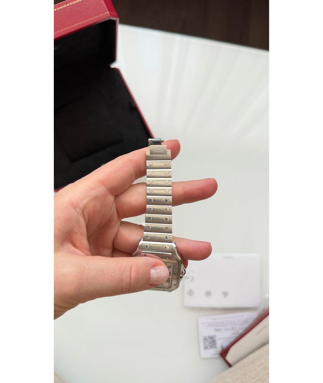 CARTIER Антрацитовые металлические часы, фото 2