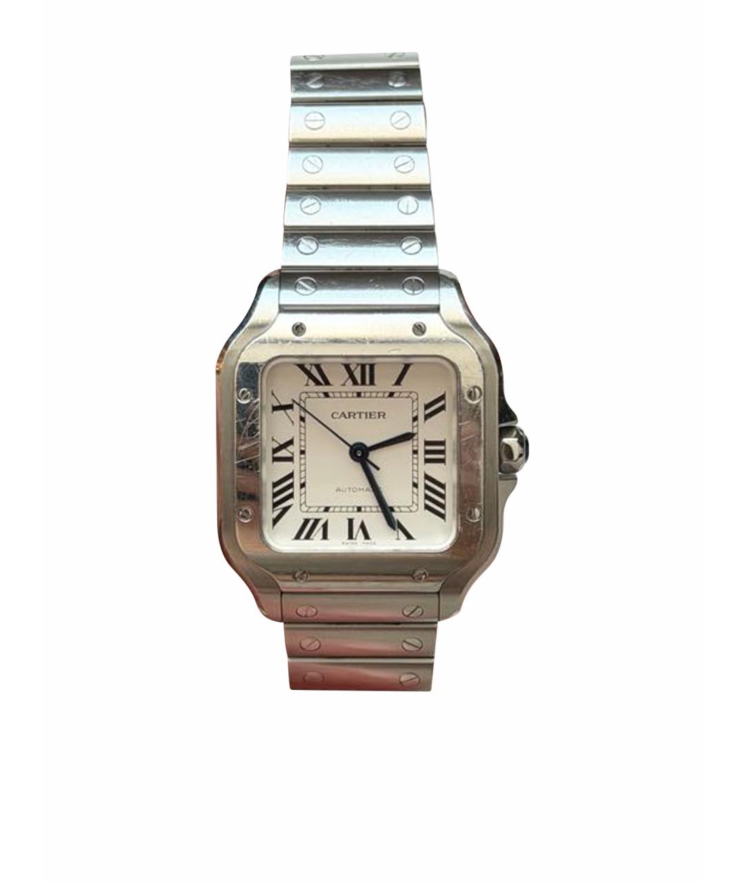 CARTIER Антрацитовые металлические часы, фото 1