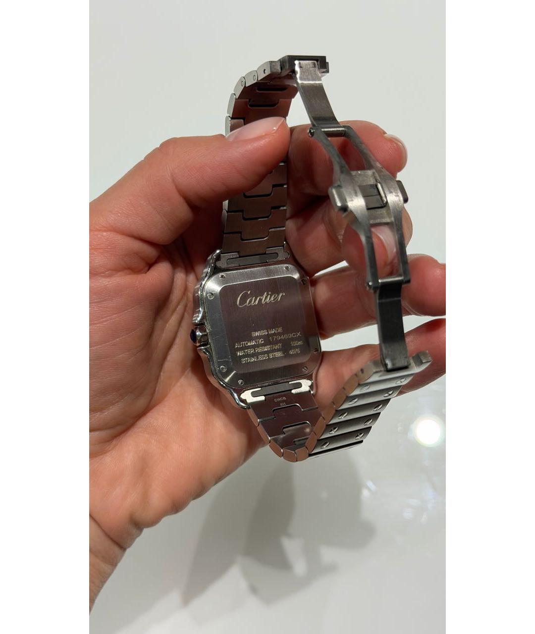 CARTIER Антрацитовые металлические часы, фото 3