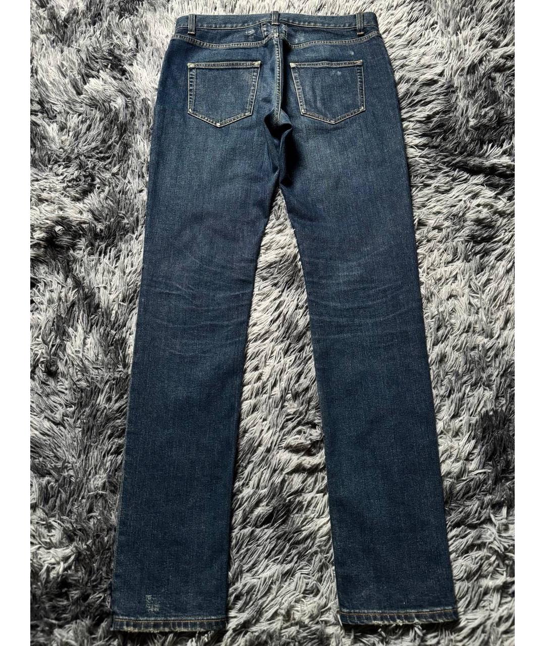 SAINT LAURENT Темно-синие хлопковые джинсы скинни, фото 2
