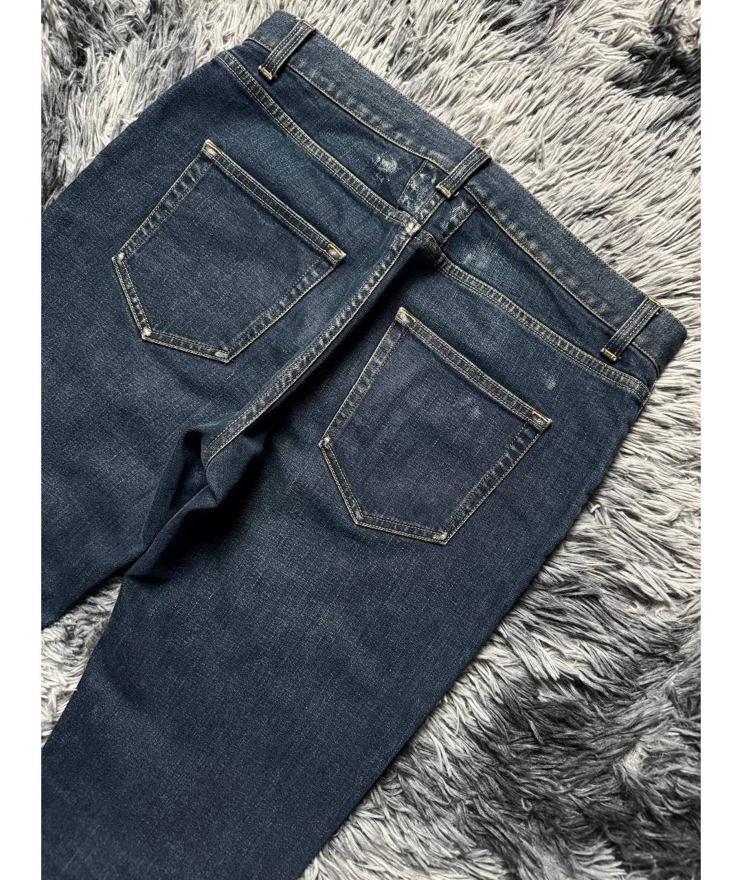 SAINT LAURENT Темно-синие хлопковые джинсы скинни, фото 4