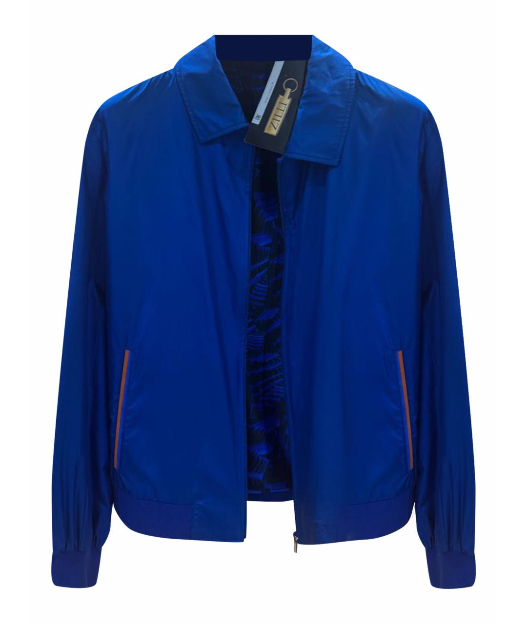 ZILLI Синяя шелковая куртка, фото 1
