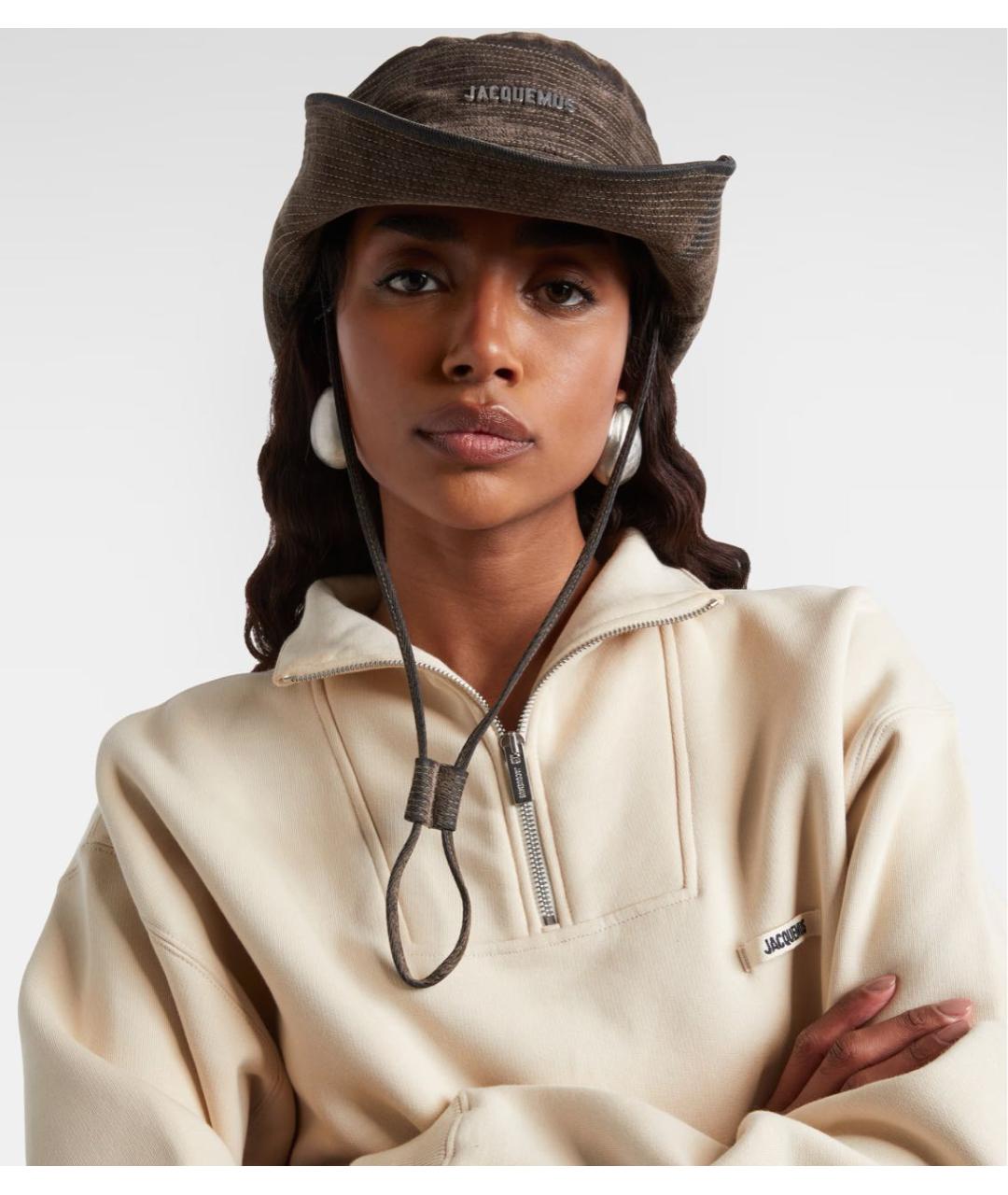 JACQUEMUS Бежевая шляпа, фото 4