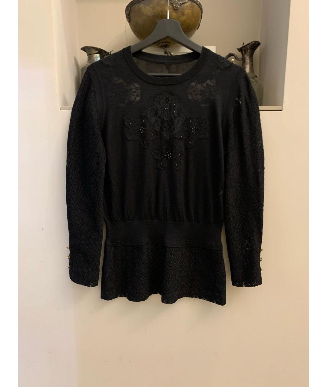 DOLCE&GABBANA Черный кашемировый джемпер / свитер, фото 9