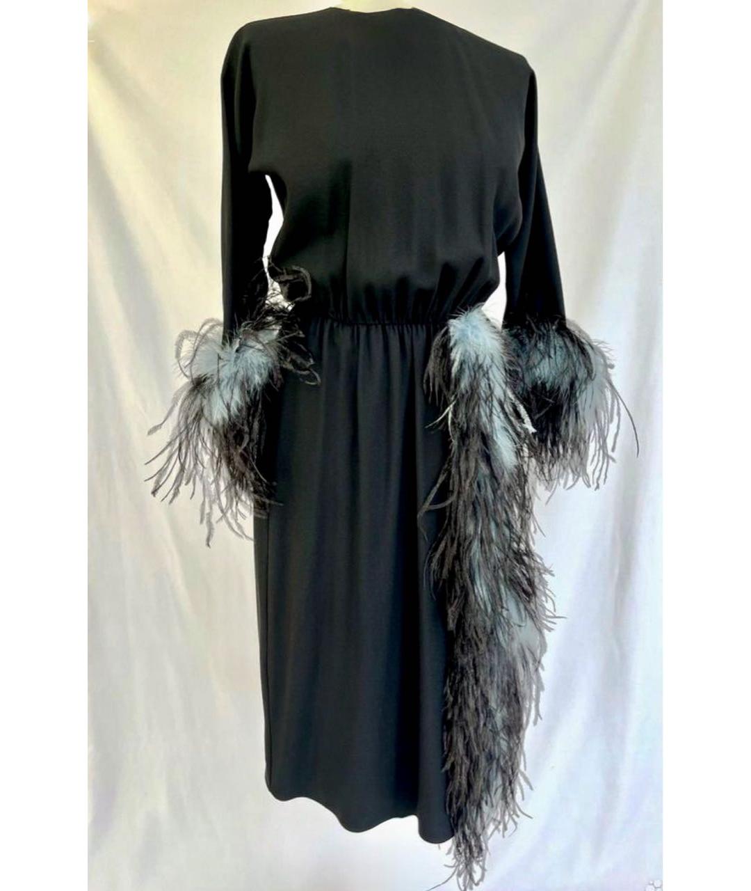 PRADA Черное вискозное вечернее платье, фото 7