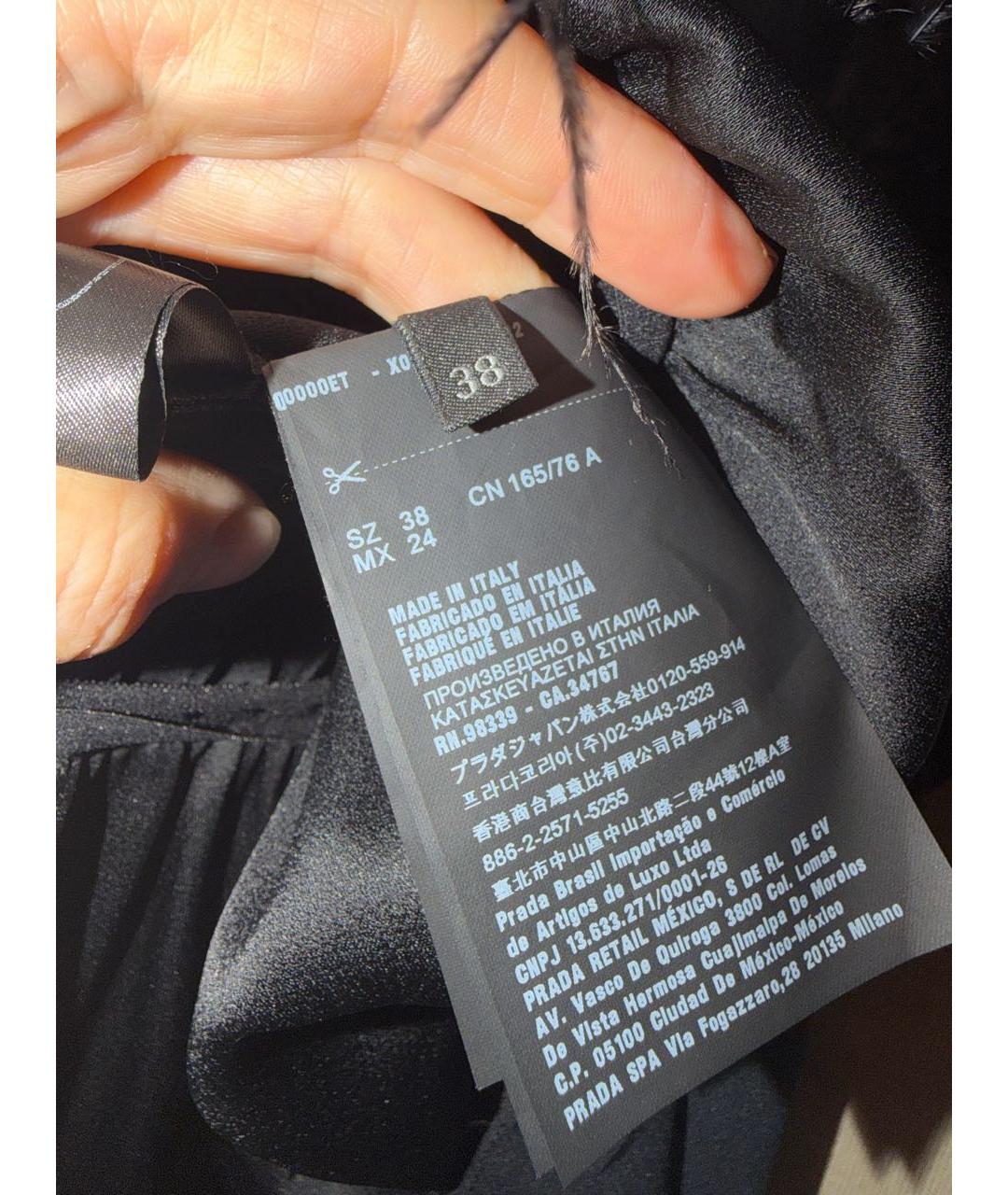 PRADA Черное вискозное вечернее платье, фото 4
